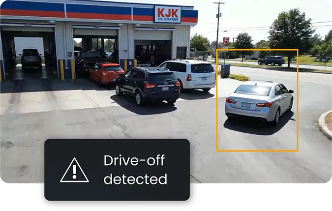 Proactive video showing a car driving off a service lot